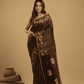 Matka Silk Jamdani Saree With Umber Brown - 028 - indeloom