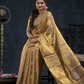 Tissue Silk Saree In Metallic gold -025