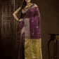 Mulberry Purple Cotton Silk Saree - 011