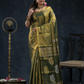 Tissue Silk Saree In Olive Green 026