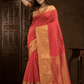 Imperial Red Cotton Silk Saree - 015 - indeloom