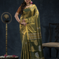 Tissue Silk Saree In Olive Green 026