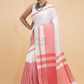 Dewali Saree Handloom Cotton  in Red and White Border-003