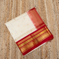 Frost White and Red Border  Korvai Saree -153