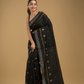 Ink Black Jamdani Saree - 037