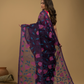 Jamdani Saree With Plum Purple - 003