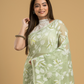 Light Green Cotton Silk Jamdani Saree - 032