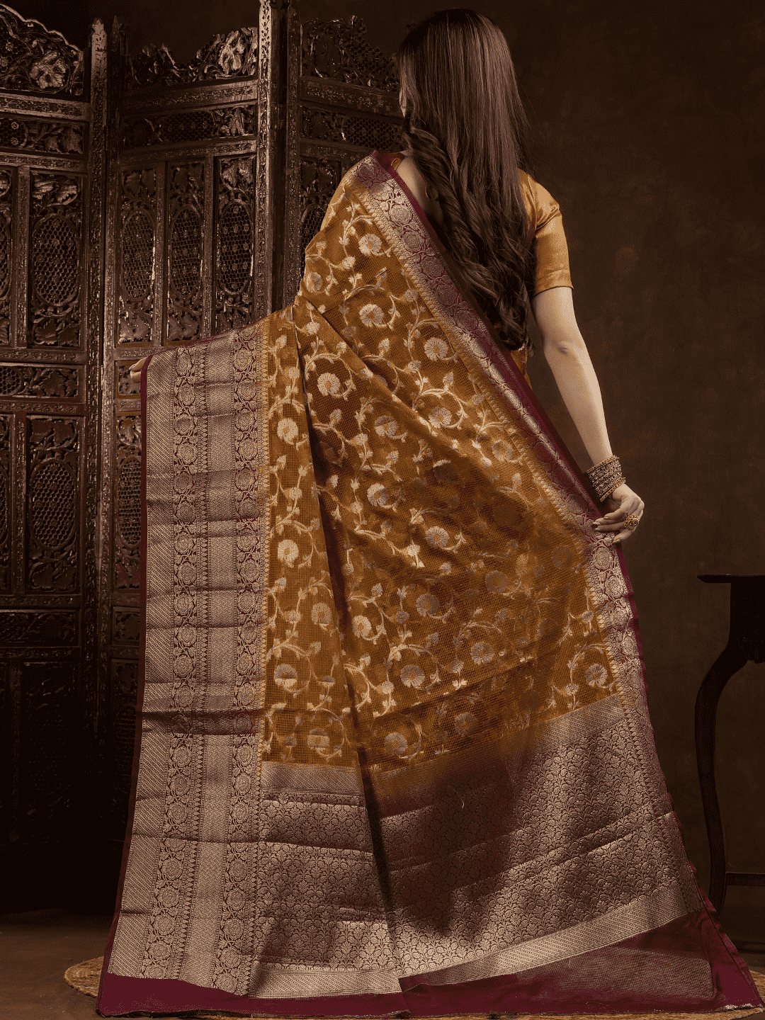 Dijon Yellow Cotton Silk Saree - 012