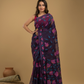 Jamdani Saree With Plum Purple - 003