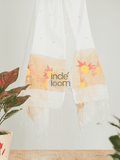 Pearl White Paithani Jamdani Dupatta -010