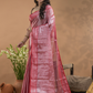 Rose Pink with Pink Border Tissue Silk Saree-028