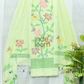 Muslin Jamdani 3 Piece Set Kurti & Dupatta with Pastel Green -154