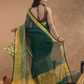 Tissue Silk Saree In Dark Green  -032