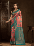 Hot Pink Cotton Silk Saree - 016 - indeloom