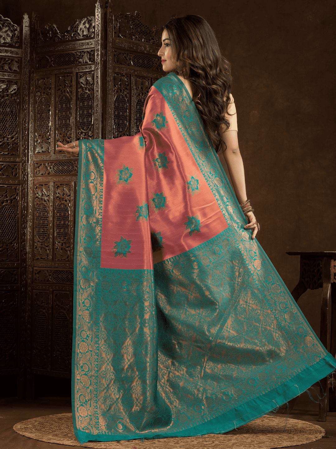 Hot Pink Cotton Silk Saree - 016 - indeloom