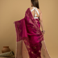 Deep Pink Matka Silk Jamdani Saree - 046