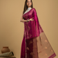 Deep Pink Matka Silk Jamdani Saree - 046