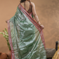 Tissue Silk Saree In Persian Green -024