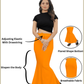 Saree Shapewear Fish Cut Style In Neon Orange Color - 005