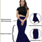 Saree Shapewear Fish Cut Style In Berry Blue Color - 006