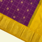 Pure Purple D esign with  Golden Yellow Pallu Gadwal  Silk Saree- 066