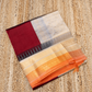 Blood Red and Golden Orange  Border Korvai Saree - 119