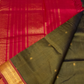 Forest Green And Golden Red Border with small buttas Korvai Saree -157