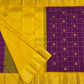 Pure Purple D esign with  Golden Yellow Pallu Gadwal  Silk Saree- 066