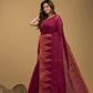 Rose Red Cotton Silk Jamdani Saree - 024