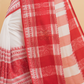 Dewali Saree Hnadloom Cotton in Red and White-004