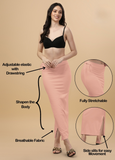 Saree Shapewear Straight Cut Rope Style In Peach Pink Color - 002