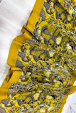 Bright Yellow Design Bangalore Silk Story Pen Kalamkari Dupatta -037