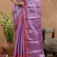 Shaded Golden Pink Tissue Silk Saree-034