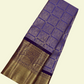 Purple design- golden pallu border gadwal saree -067