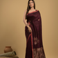 Wine Red Matka SilkJamdani Saree - 040