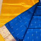 Indigo Blue Yellow Border Paithani design Korvai Saree -160