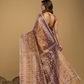 Crepe Pink Tissue Silk Jamdani Saree - 025