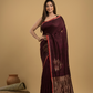 Wine Red Matka SilkJamdani Saree - 040