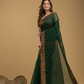 Dark Green Cotton Silk  1000 Butti Jamdani Saree - 006