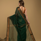 Dark Green Cotton Silk  1000 Butti Jamdani Saree - 006