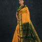 Pure handloom Korvai Saree Vairaoosi Bright Yellow and leaf Green Border - 136