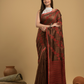 Red Brown Matka Silk Jamdani Saree - 049