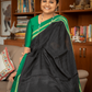 Black and Green Border Ilkal Saree-003