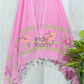 Cotton Jamdani 2 Piece Set Kurti & Dupatta with Baby Pink - Jamdani Kurti - 155