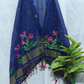 Muslin Jamdani 2 Piece Set Kurti & Dupatta with Berry Blue - 166