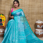 Tissue Silk Benarashi Jamdani Saree with Azure Blue-107