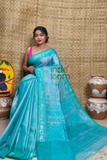 Tissue Silk Benarashi Jamdani Saree with Azure Blue-107