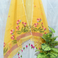 Muslin  Jamdani 2 Piece Set Kurti & Dupatta with Lemon Yellow Jamdani Kurti - 167