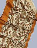 Bangalore Silk Pen kalamkari dupatta in Pale Brown -064 - indeloom