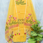 Muslin  Jamdani 2 Piece Set Kurti & Dupatta with Lemon Yellow Jamdani Kurti - 167